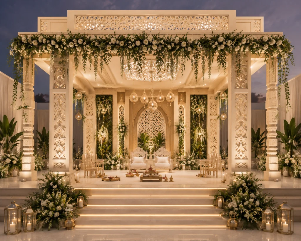 architectural wedding mandap